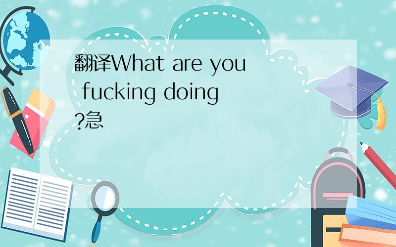 翻译What are you fucking doing?急