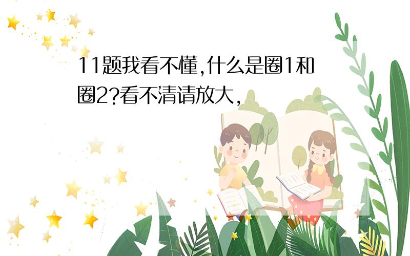 11题我看不懂,什么是圈1和圈2?看不清请放大,