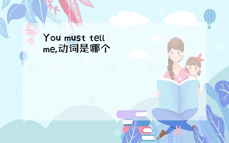 You must tell me,动词是哪个