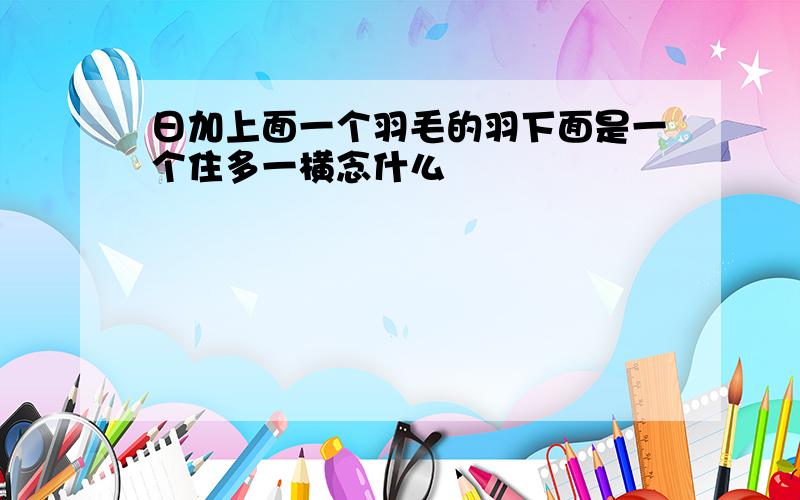 日加上面一个羽毛的羽下面是一个住多一横念什么