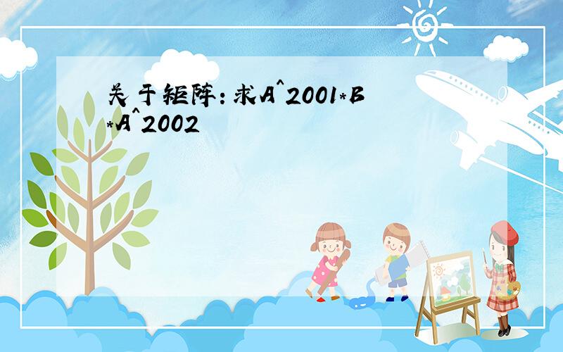 关于矩阵：求A^2001*B*A^2002