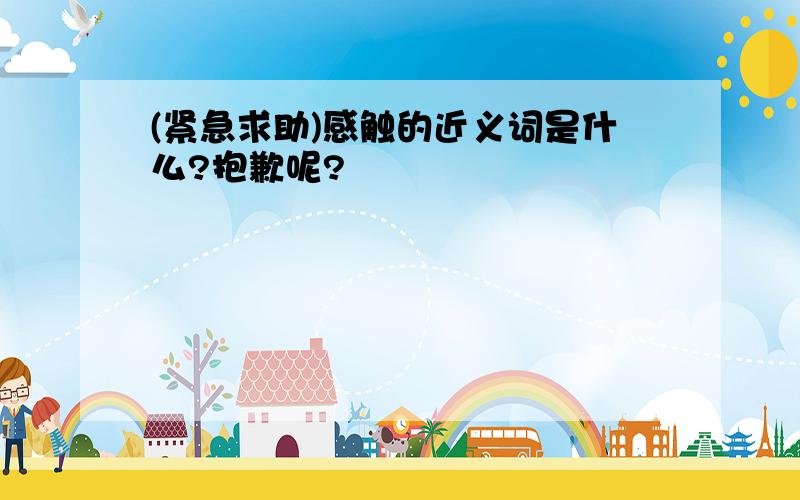 (紧急求助)感触的近义词是什么?抱歉呢?