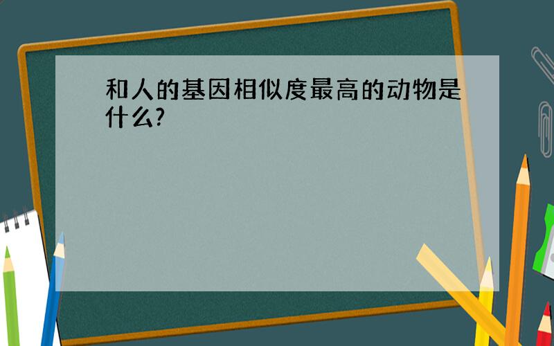 和人的基因相似度最高的动物是什么?