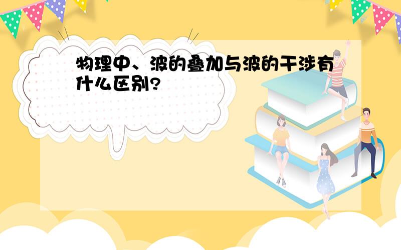 物理中、波的叠加与波的干涉有什么区别?