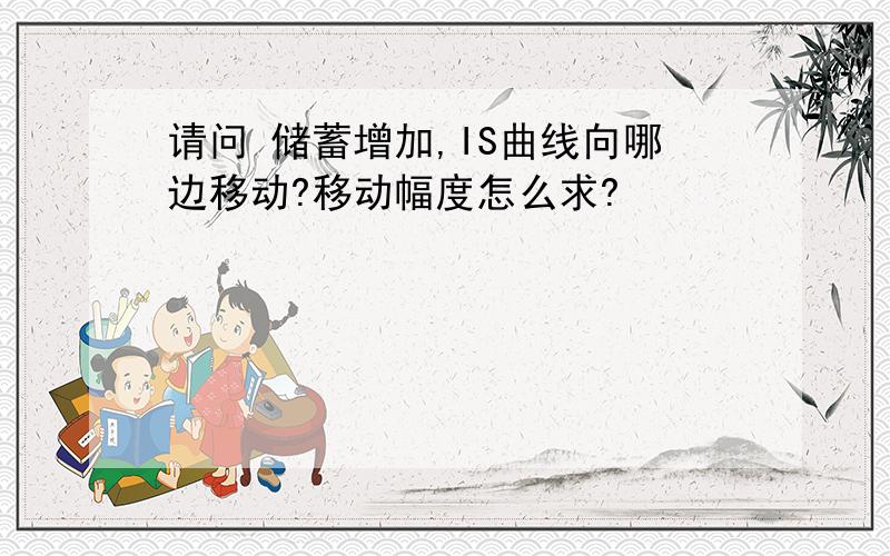 请问 储蓄增加,IS曲线向哪边移动?移动幅度怎么求?