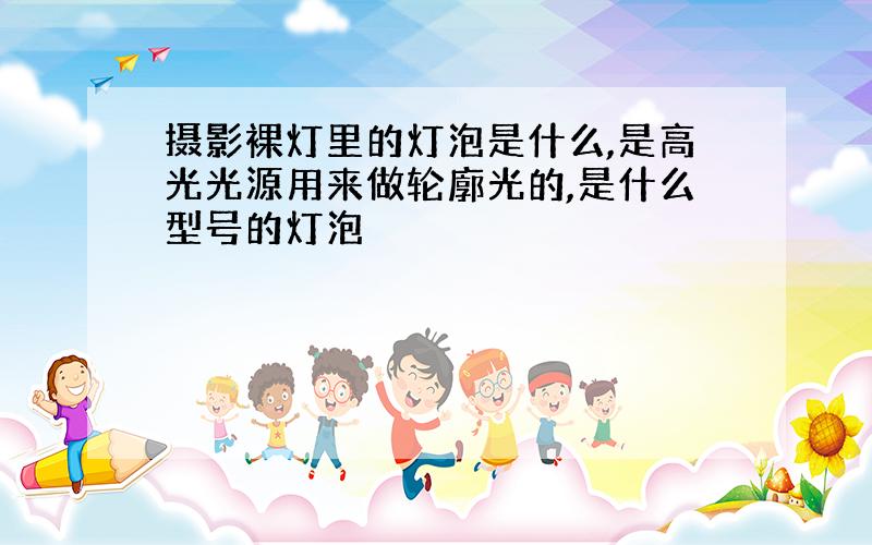 摄影裸灯里的灯泡是什么,是高光光源用来做轮廓光的,是什么型号的灯泡