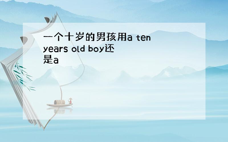 一个十岁的男孩用a ten years old boy还是a