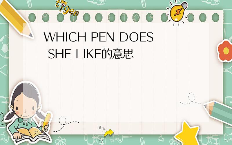 WHICH PEN DOES SHE LIKE的意思