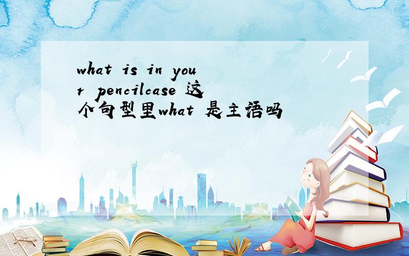 what is in your pencilcase 这个句型里what 是主语吗