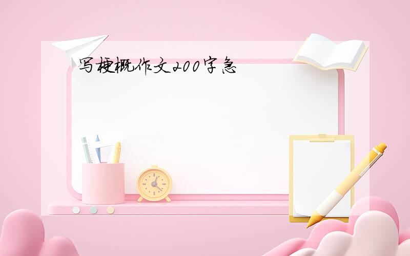 写梗概作文200字急