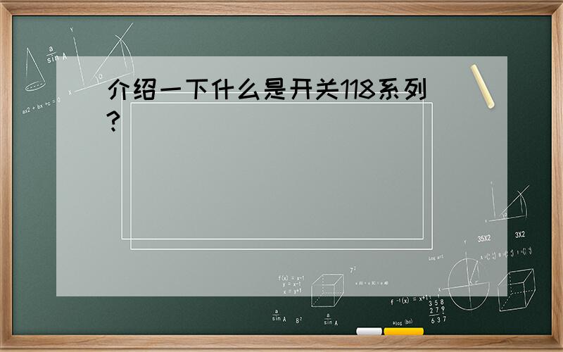 介绍一下什么是开关118系列?