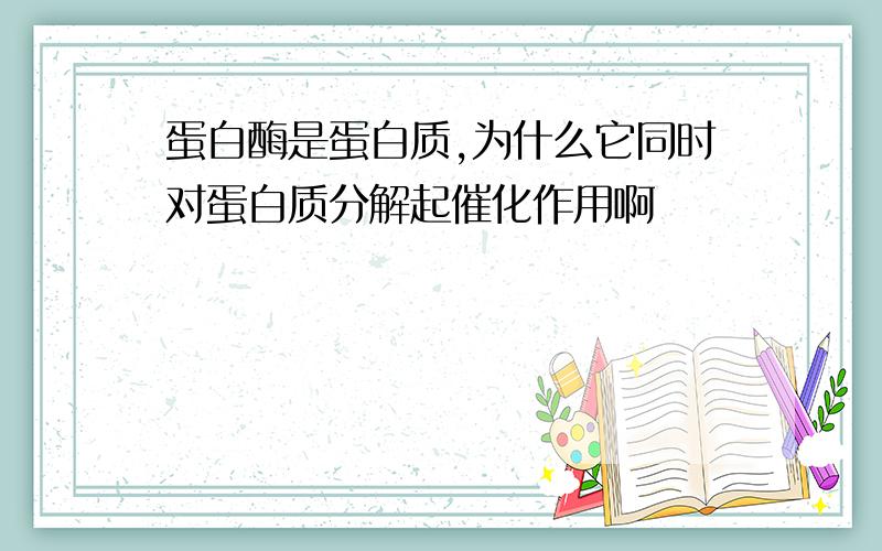 蛋白酶是蛋白质,为什么它同时对蛋白质分解起催化作用啊