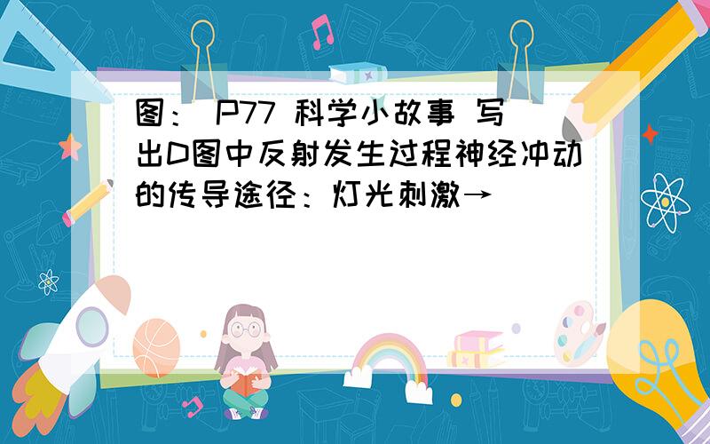 图： P77 科学小故事 写出D图中反射发生过程神经冲动的传导途径：灯光刺激→ _______ → ________ →