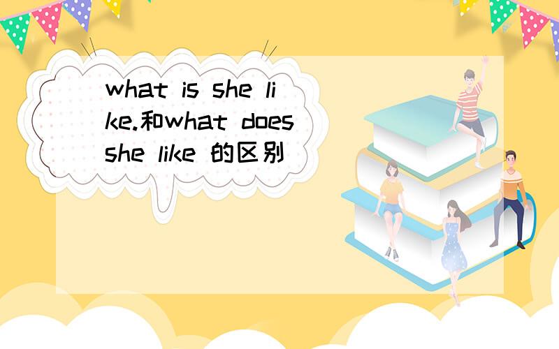 what is she like.和what does she like 的区别