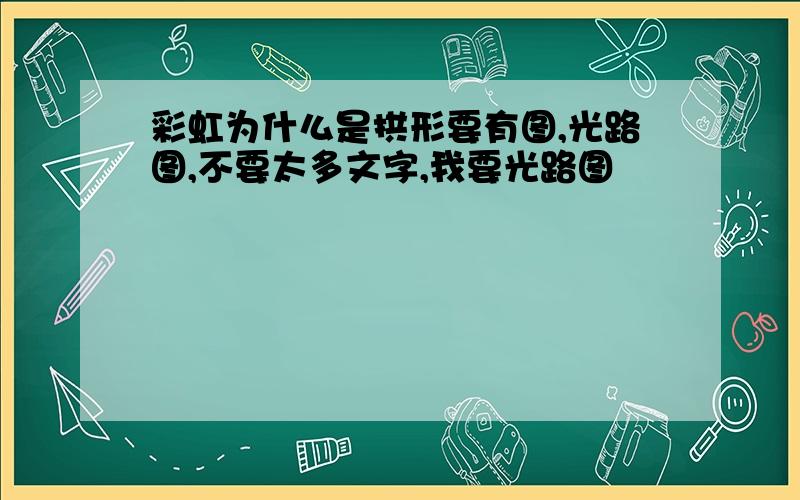 彩虹为什么是拱形要有图,光路图,不要太多文字,我要光路图