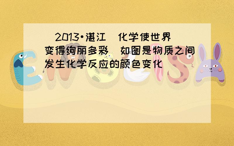 （2013•湛江）化学使世界变得绚丽多彩．如图是物质之间发生化学反应的颜色变化．