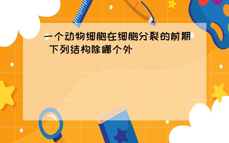 一个动物细胞在细胞分裂的前期 下列结构除哪个外