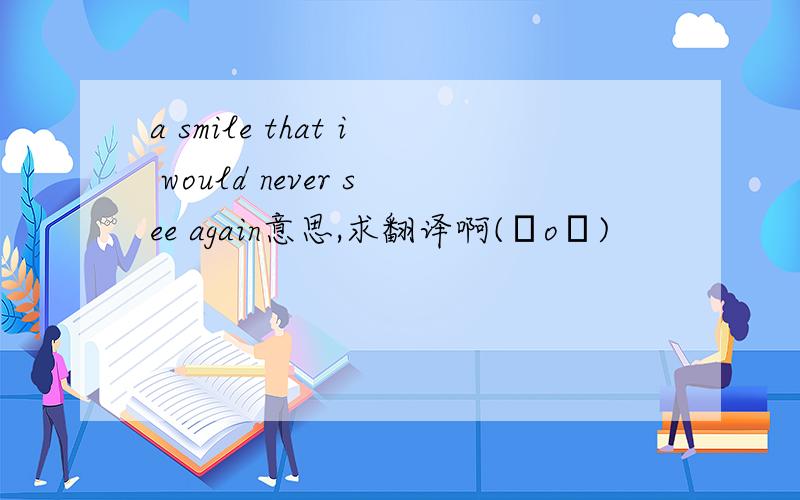 a smile that i would never see again意思,求翻译啊(ㄒoㄒ)