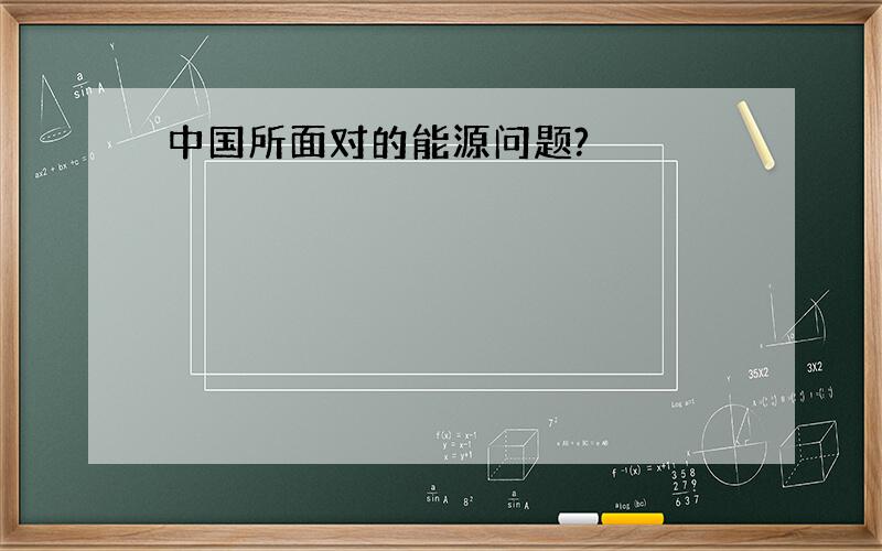 中国所面对的能源问题?