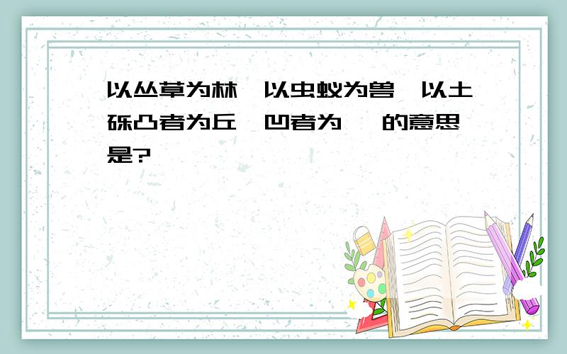 以丛草为林,以虫蚁为兽,以土砾凸者为丘,凹者为壑 的意思是?