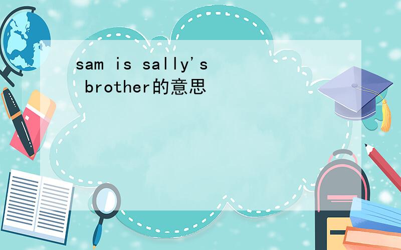 sam is sally's brother的意思