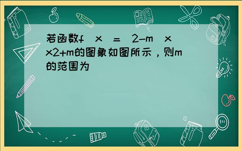 若函数f（x）=(2-m)xx2+m的图象如图所示，则m的范围为（　　）