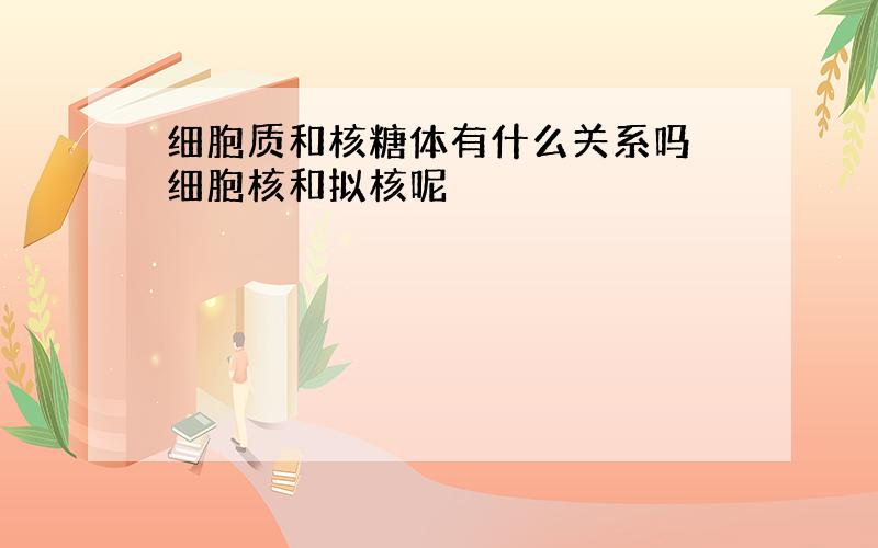 细胞质和核糖体有什么关系吗 细胞核和拟核呢