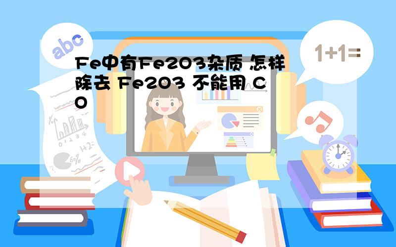 Fe中有Fe2O3杂质 怎样除去 Fe2O3 不能用 CO