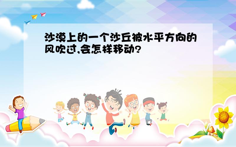 沙漠上的一个沙丘被水平方向的风吹过,会怎样移动?