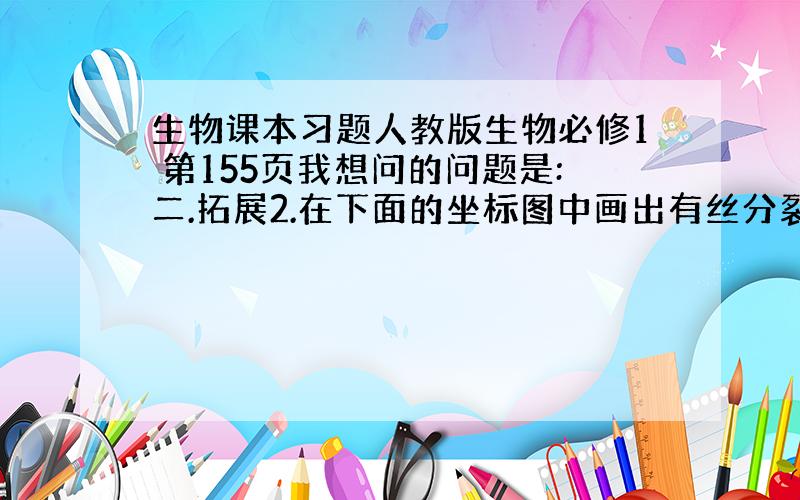 生物课本习题人教版生物必修1 第155页我想问的问题是:二.拓展2.在下面的坐标图中画出有丝分裂染色体和DNA的数量变化