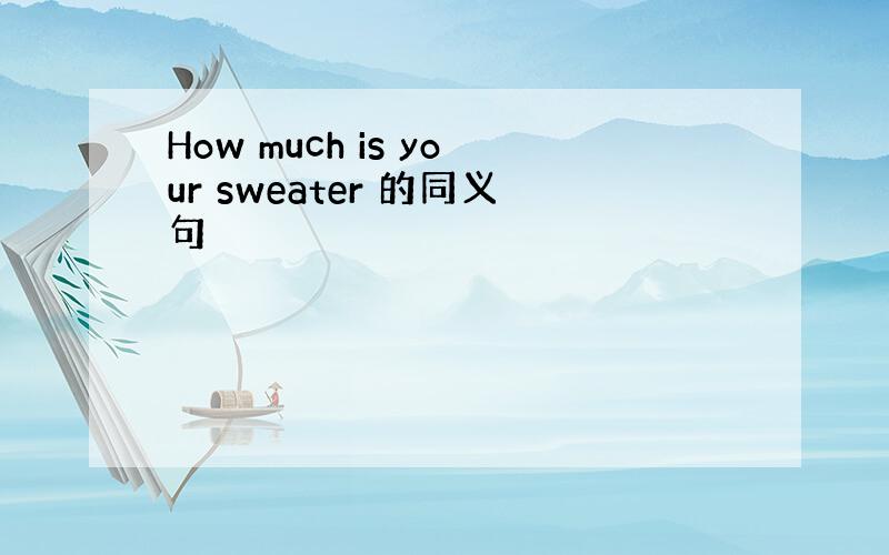 How much is your sweater 的同义句