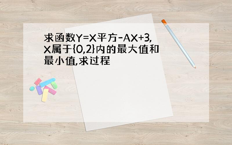 求函数Y=X平方-AX+3,X属于{0,2}内的最大值和最小值,求过程