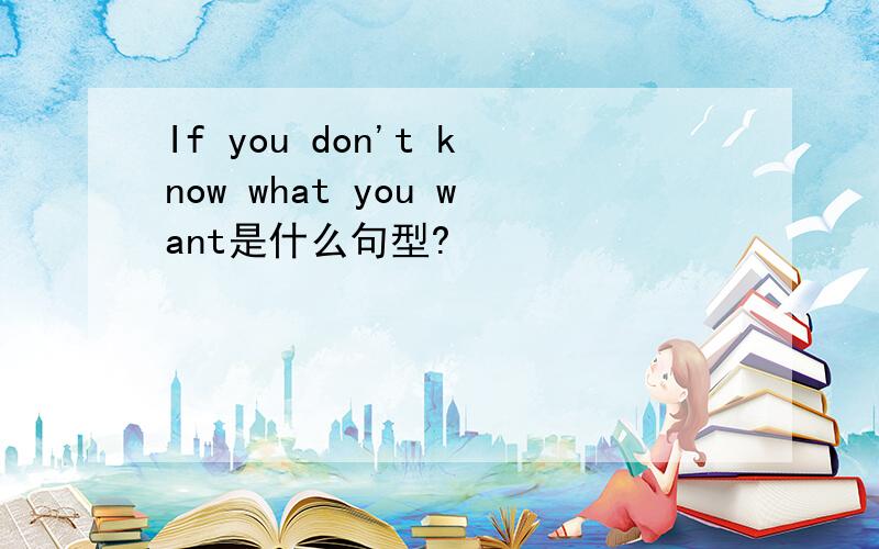 If you don't know what you want是什么句型?