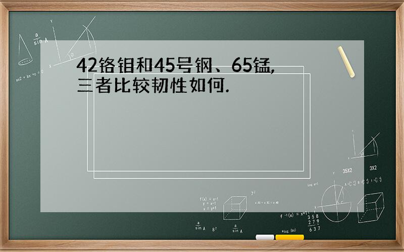 42铬钼和45号钢、65锰,三者比较韧性如何.