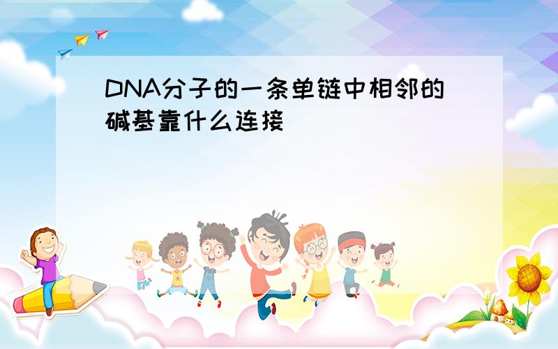 DNA分子的一条单链中相邻的碱基靠什么连接