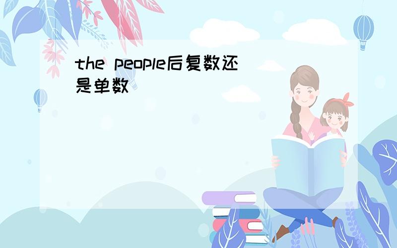 the people后复数还是单数