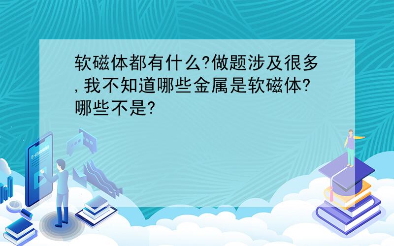 软磁体都有什么?做题涉及很多,我不知道哪些金属是软磁体?哪些不是?