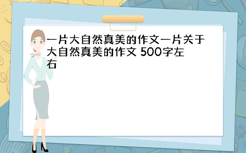 一片大自然真美的作文一片关于大自然真美的作文 500字左右