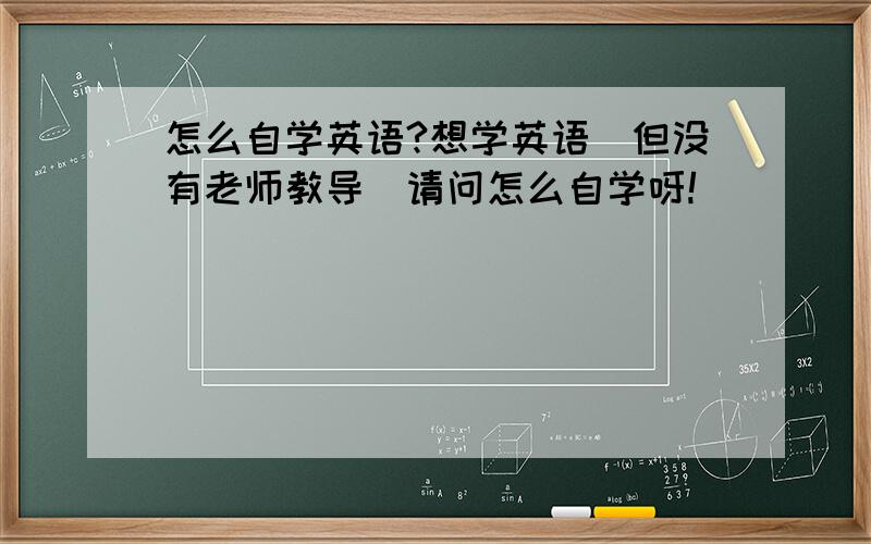 怎么自学英语?想学英语　但没有老师教导　请问怎么自学呀!