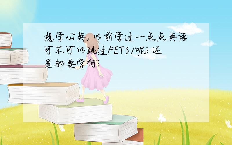 想学公英,以前学过一点点英语可不可以跳过PETS1呢?还是都要学啊?