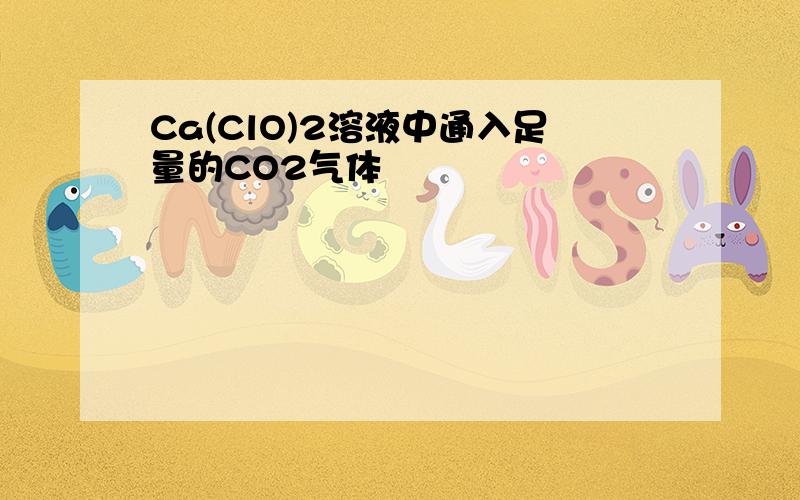 Ca(ClO)2溶液中通入足量的CO2气体