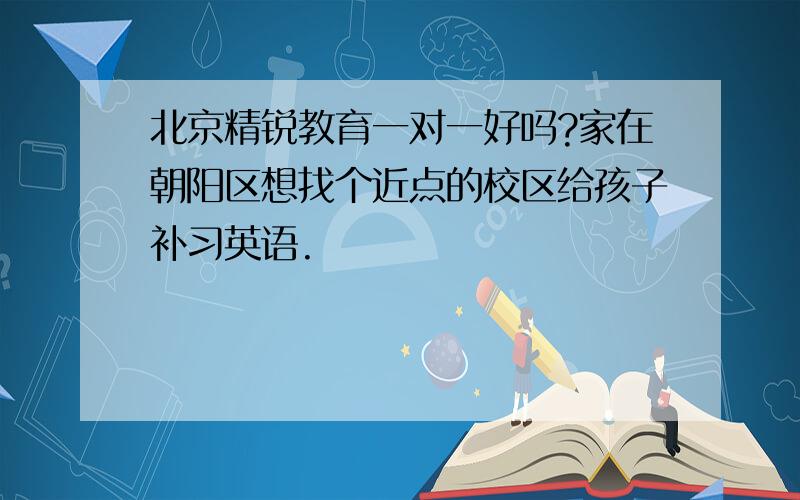 北京精锐教育一对一好吗?家在朝阳区想找个近点的校区给孩子补习英语.