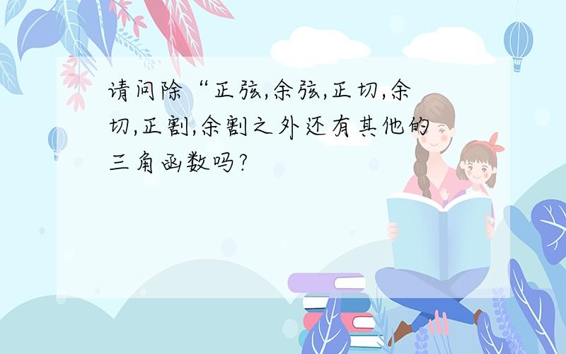 请问除“正弦,余弦,正切,余切,正割,余割之外还有其他的三角函数吗?