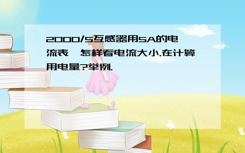 2000/5互感器用5A的电流表,怎样看电流大小.在计算用电量?举例.