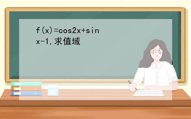 f(x)=cos2x+sinx-1,求值域