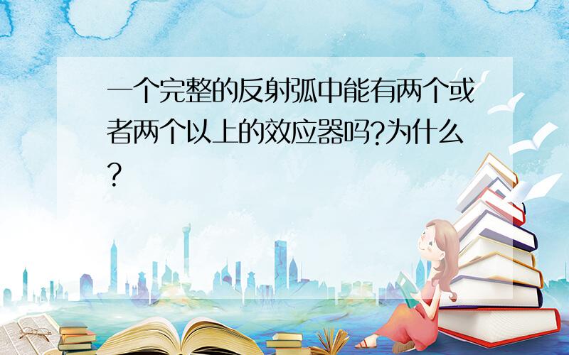 一个完整的反射弧中能有两个或者两个以上的效应器吗?为什么?