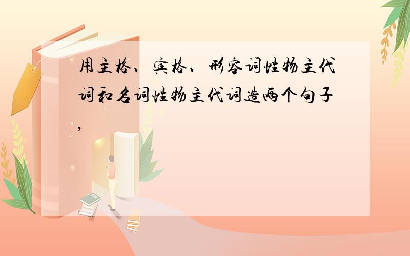 用主格、宾格、形容词性物主代词和名词性物主代词造两个句子,