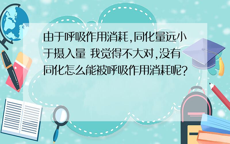 由于呼吸作用消耗,同化量远小于摄入量 我觉得不大对,没有同化怎么能被呼吸作用消耗呢?