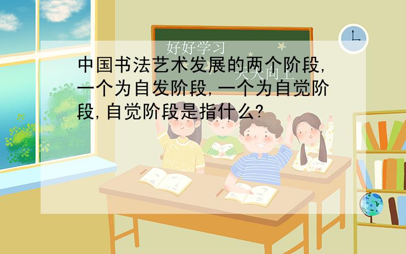 中国书法艺术发展的两个阶段,一个为自发阶段,一个为自觉阶段,自觉阶段是指什么?