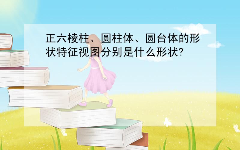 正六棱柱、圆柱体、圆台体的形状特征视图分别是什么形状?